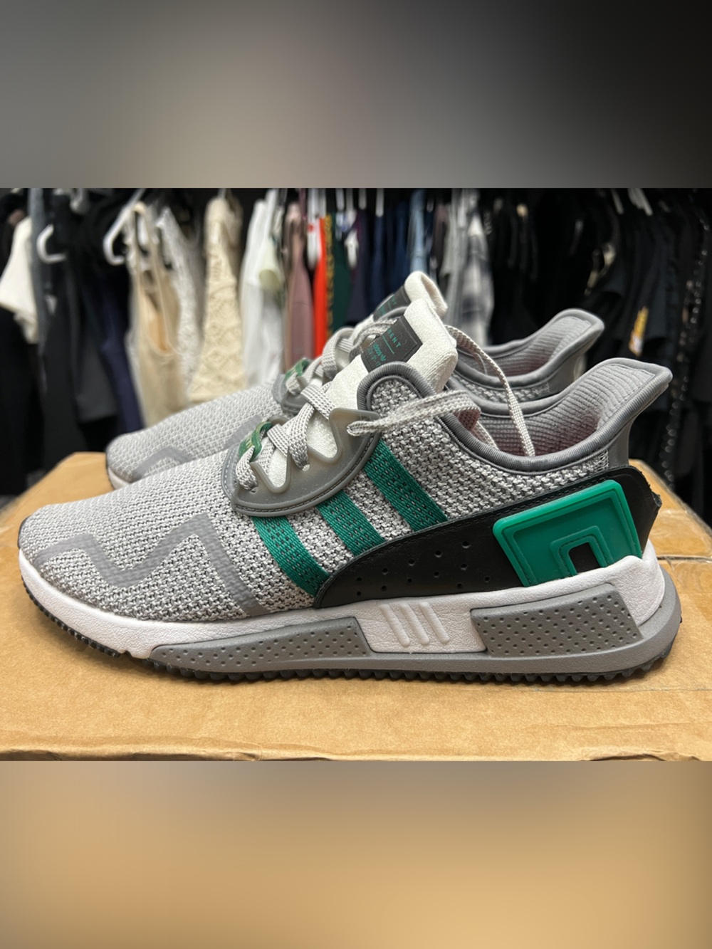 Adidas EQT Cushion Adv Sneakers - Grey Sub Green - Size 9 Mens
